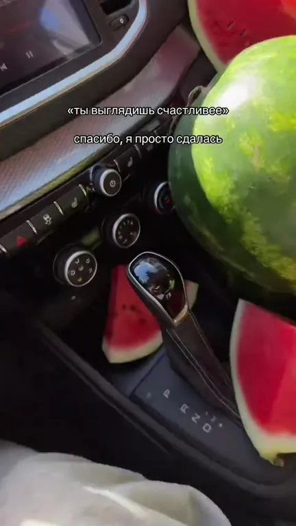 Счастливая девушка в арбузной броне
