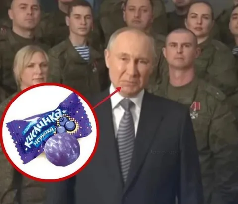 Путин пробует Кислинку с черникой