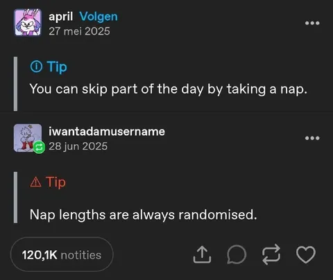 Randomized Nap Lengths
