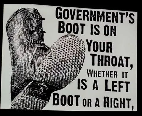 Government Boot on Your Throat