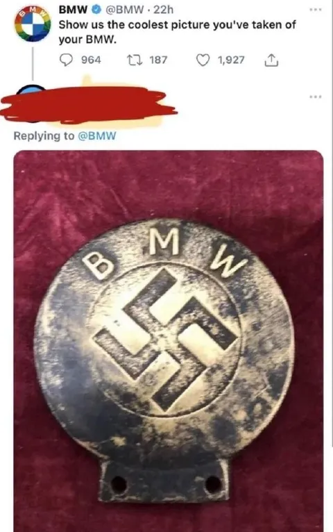 BMW Nazi Emblem Reply