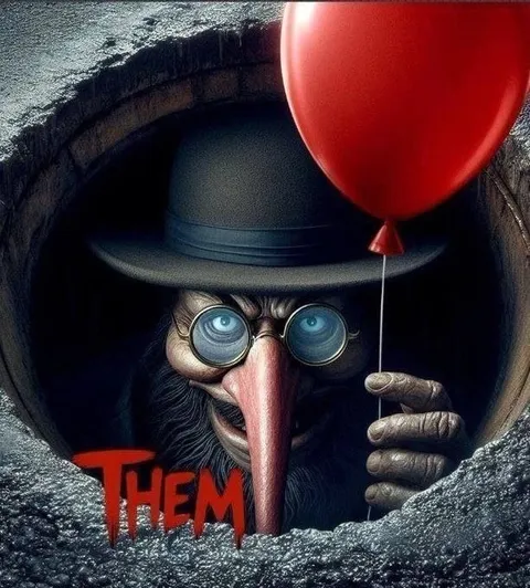 Creepy Mole Holding a Balloon
