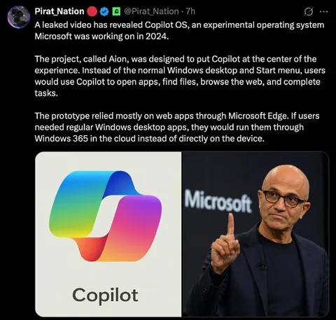Microsoft Replaces Windows With Copilot