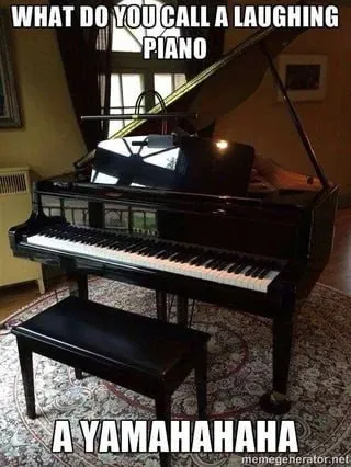 Laughing Yamaha Piano Pun