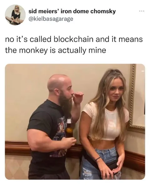 Blockchain Means the Monkey Is Mine