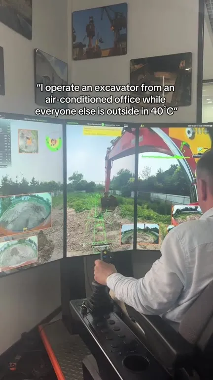 Excavator Operator in Air Conditioning