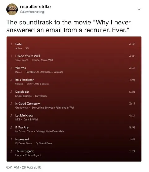 Recruiter Email Soundtrack