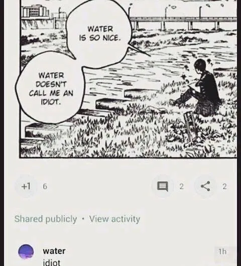 Water Doesn't Call Me an Idiot
