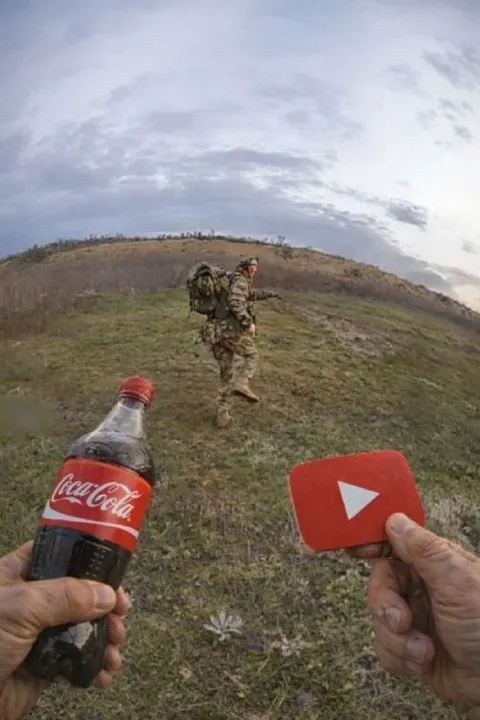 Soldier Chooses Coca-Cola and YouTube