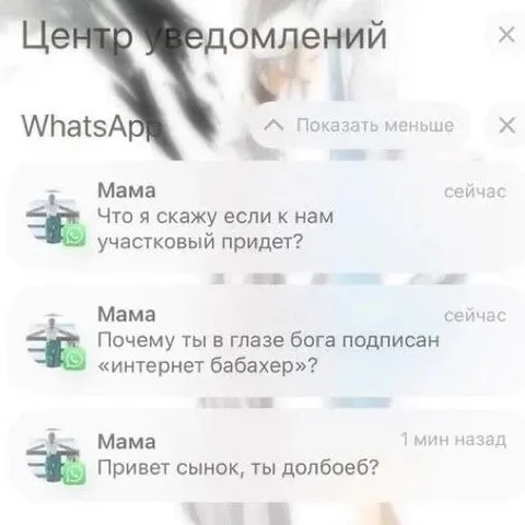 Мама читает переписку сына