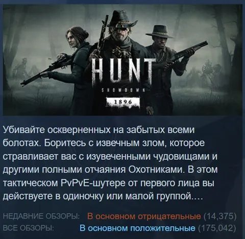 Идеальный баланс отзывов Hunt: Showdown