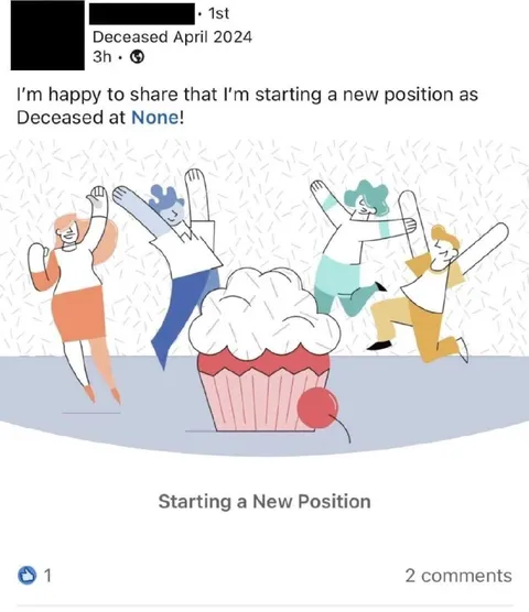 Starting a New Position as Deceased