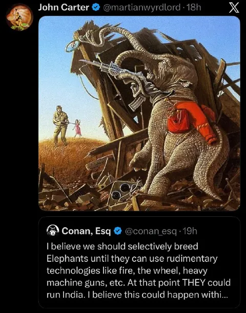 Elephants With Heavy Machine Guns