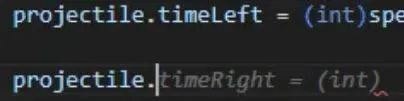 Projectile Timer Code Screenshot