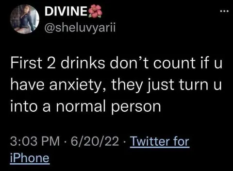 Anxiety Drinks Don’t Count