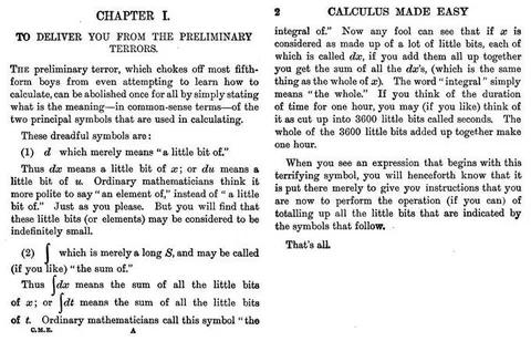 Calculus Made Easy for Beginners