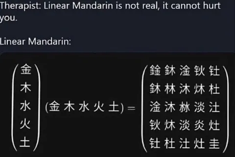 Linear Mandarin Matrix Joke