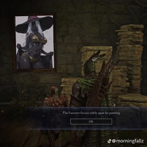Executor Focuses on His Painting