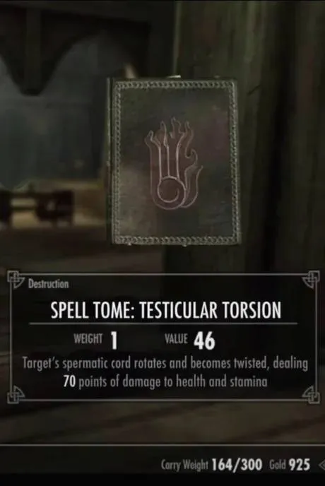 Testicular Torsion Spell Tome