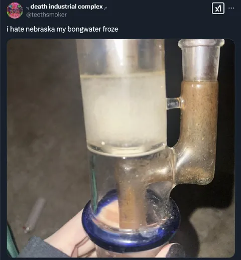 Frozen Bongwater in Nebraska