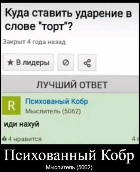 Ударение в слове «торт»
