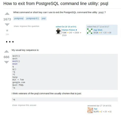 How to Exit psql