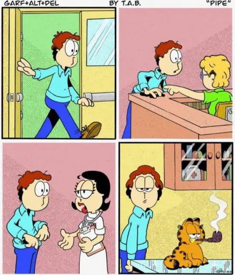 Garfield Discovers the Smoking Pipe