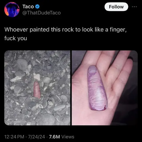 Rock That Looks Like a Finger