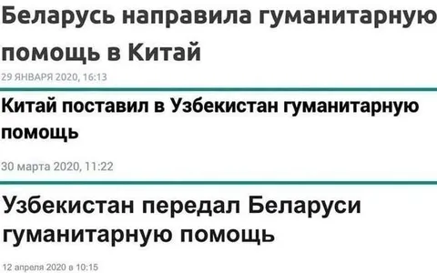 Беларусь, Китай и Узбекистан помогают друг другу