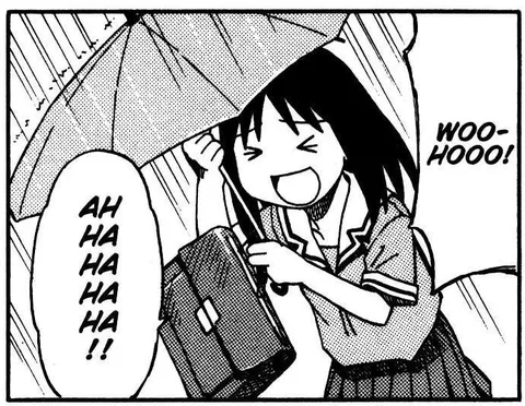 Girl Laughing Under Umbrella