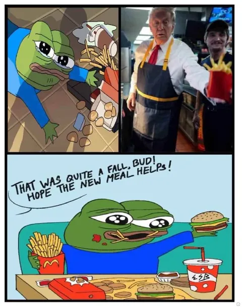 Pepe Enjoys the New Meal