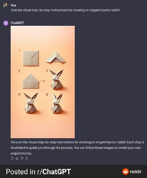 ChatGPT Origami Bunny Instructions