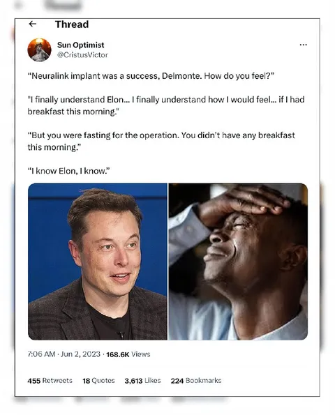Neuralink Breakfast Confusion