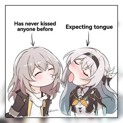 First Kiss Expecting Tongue