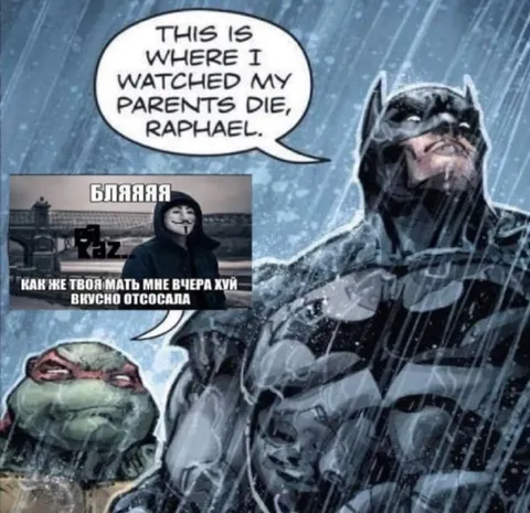 Batman Shows Raphael the Spot