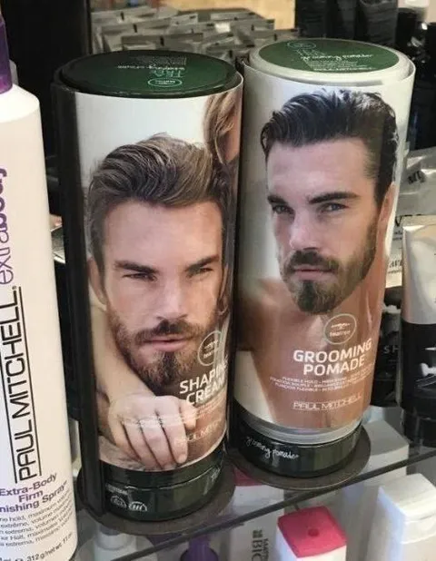 Chris Hemsworth Hair Product Display