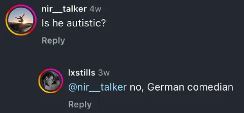 German Comedian Correction