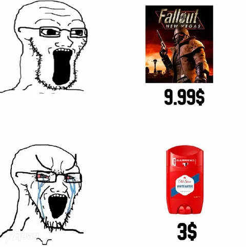 Wojak Chooses Cheap Deodorant