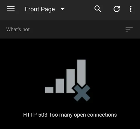 HTTP 503 Too Many Connections