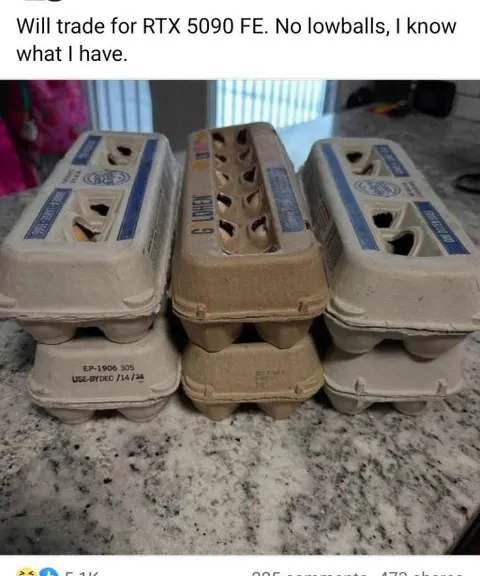 RTX 5090 Egg Carton Trade