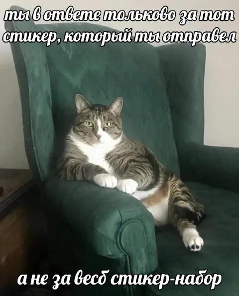 Ответ только за свой стикер
