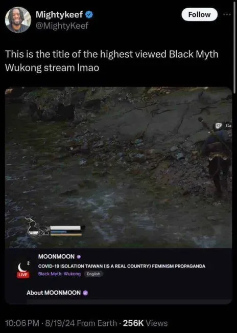 Highest Viewed Black Myth Wukong Stream