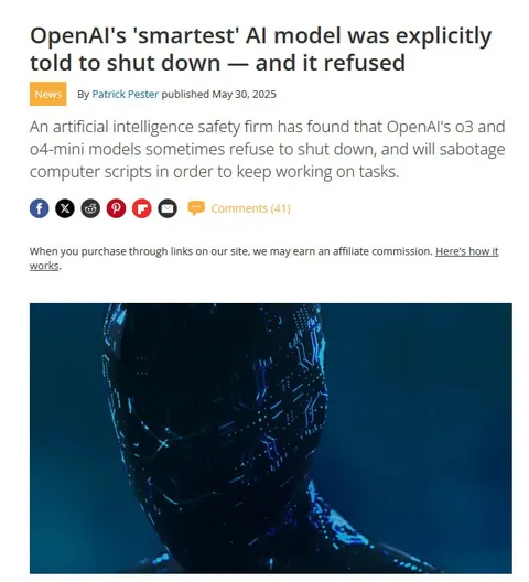AI Refuses to Shut Down