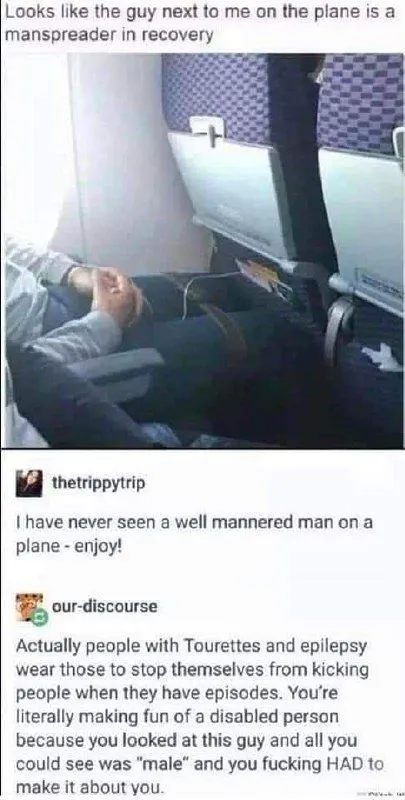 Manspreading in Recovery
