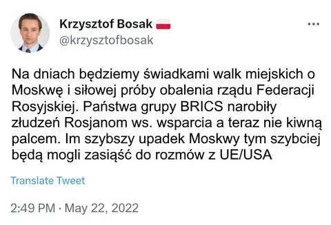 Szybki upadek Moskwy