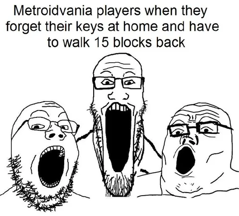 Metroidvania Players Walk Back