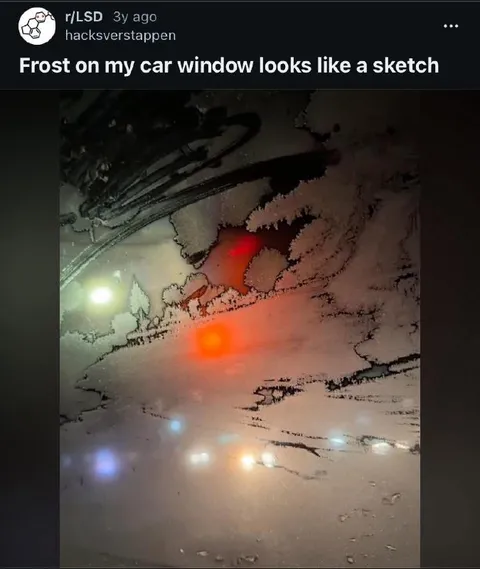 Frost on Car Window Sketch