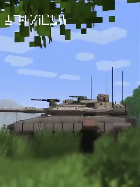 Minecraft Tank Destroys Merkava