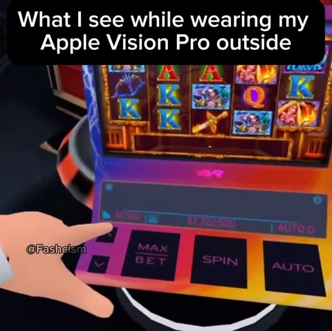 Apple Vision Pro Slot Machine Reality