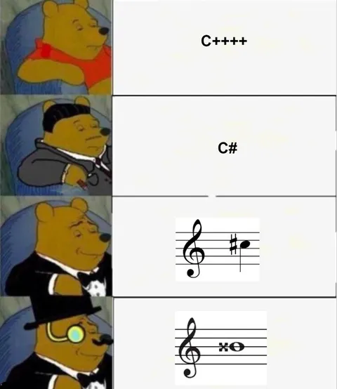 C++++ to C double sharp